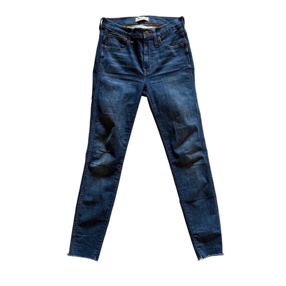 Madewell 9" High Rise Skinny Jeans Womens Size 27 Medium Wash Raw Hem